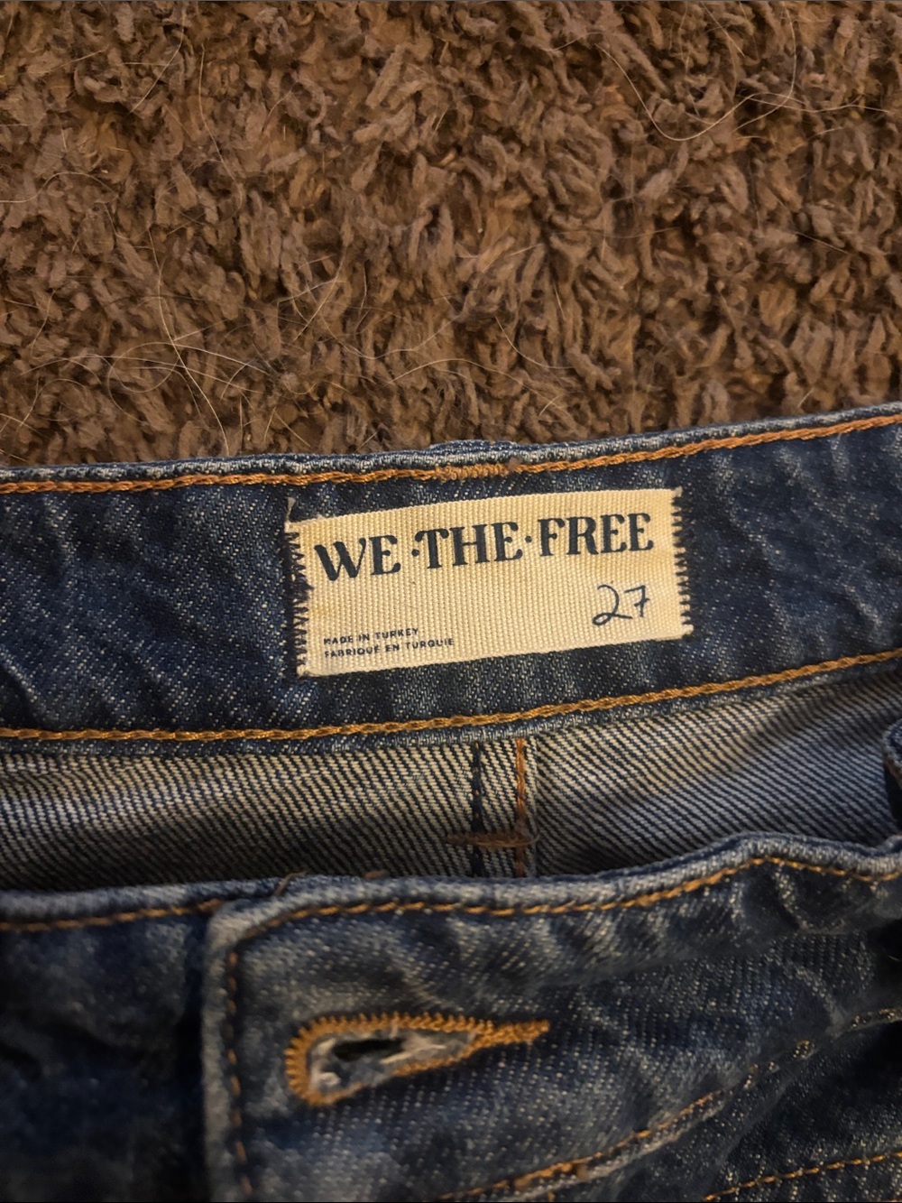 We The Free Men's Dark Blue Denim Slim Jeans